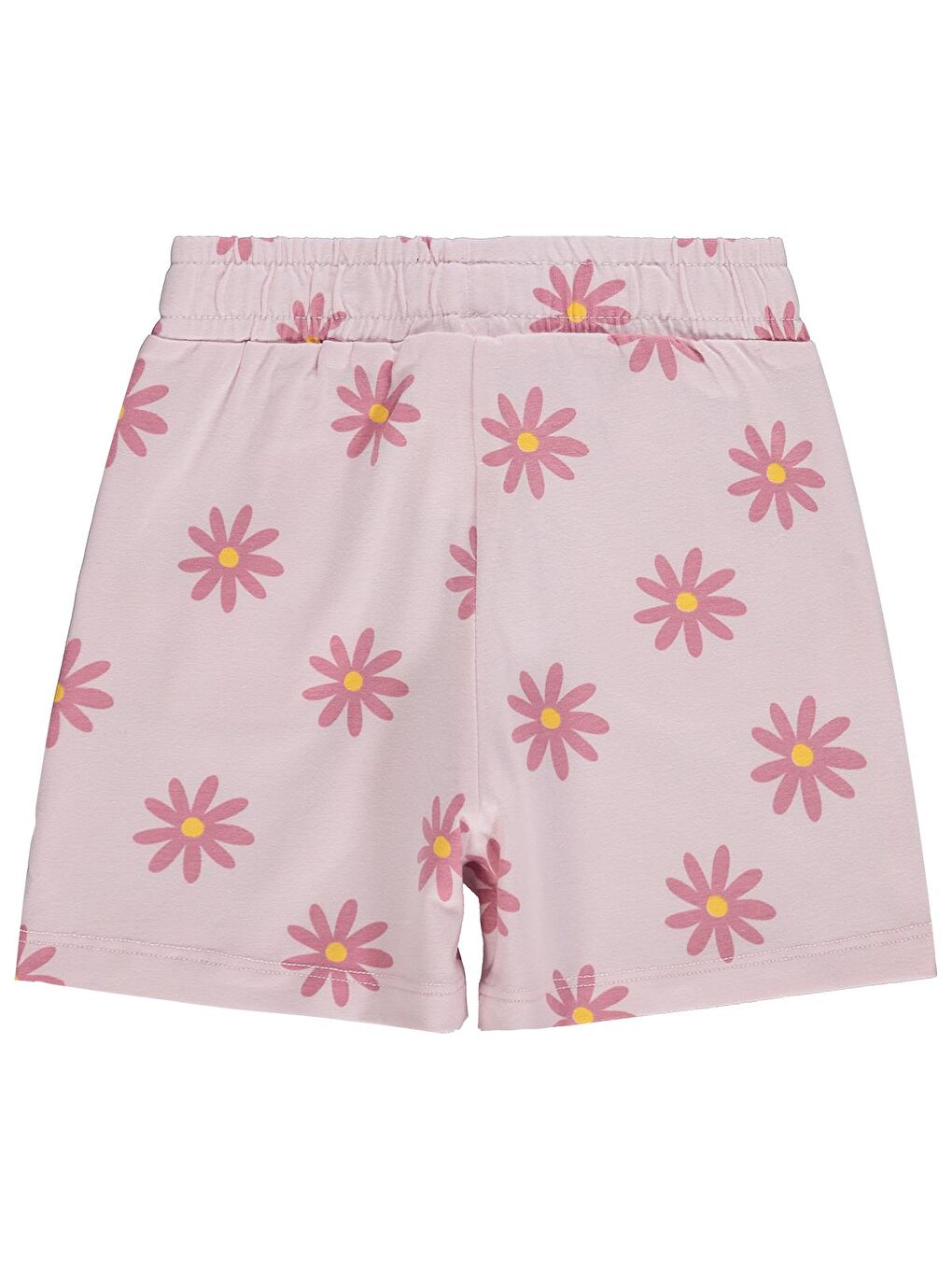 Pembe Girls Papatya Desenli 2-5 Yaş Şort - Pudra-1