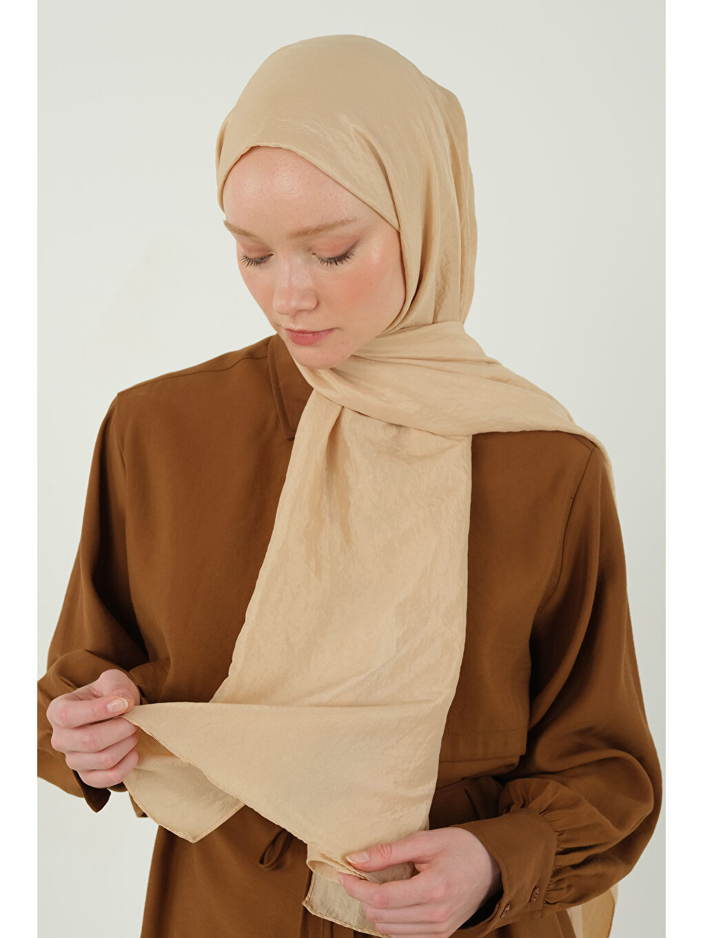 Bej Soft Kraş Şal Nude