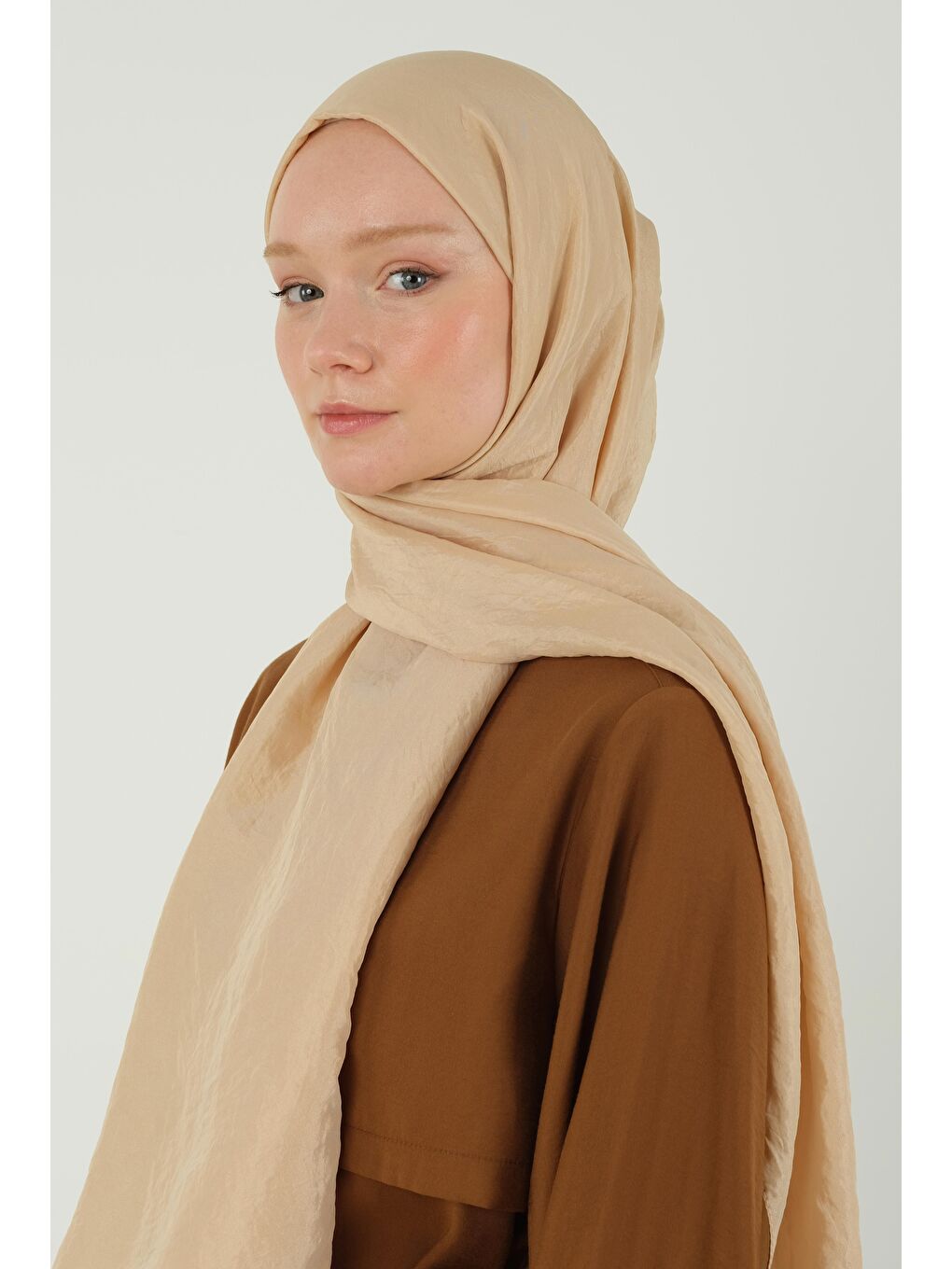 Bej Soft Kraş Şal Nude-1