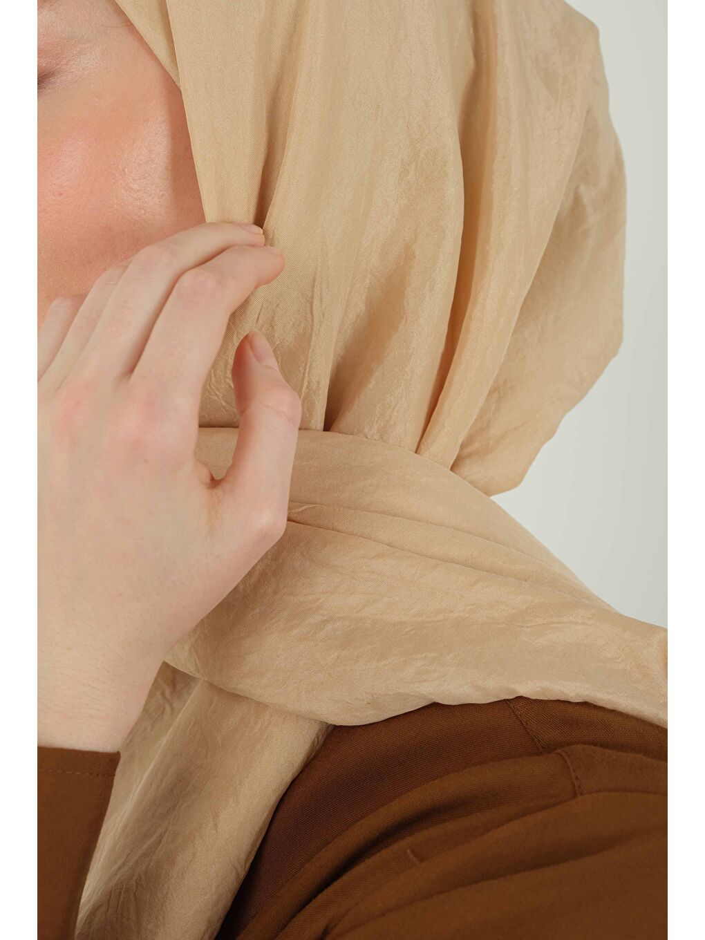 Bej Soft Kraş Şal Nude-3