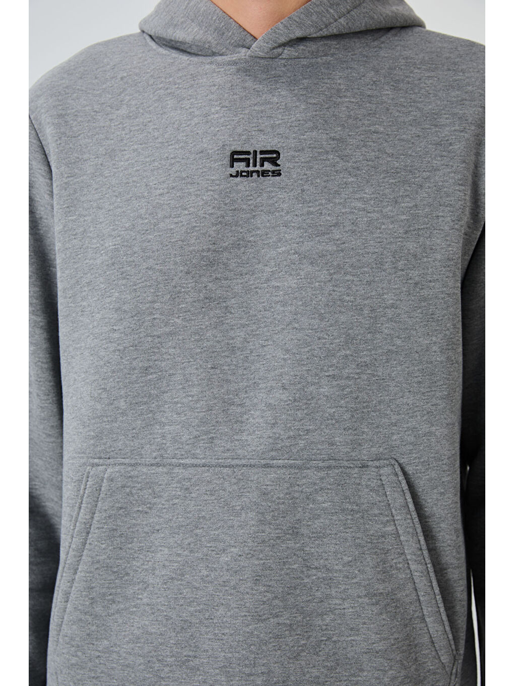 David Gri Melanj Kapüşonlu Rahat Kalıp Şardonlu Jogger Erkek Eşofman Takım - 85192-3