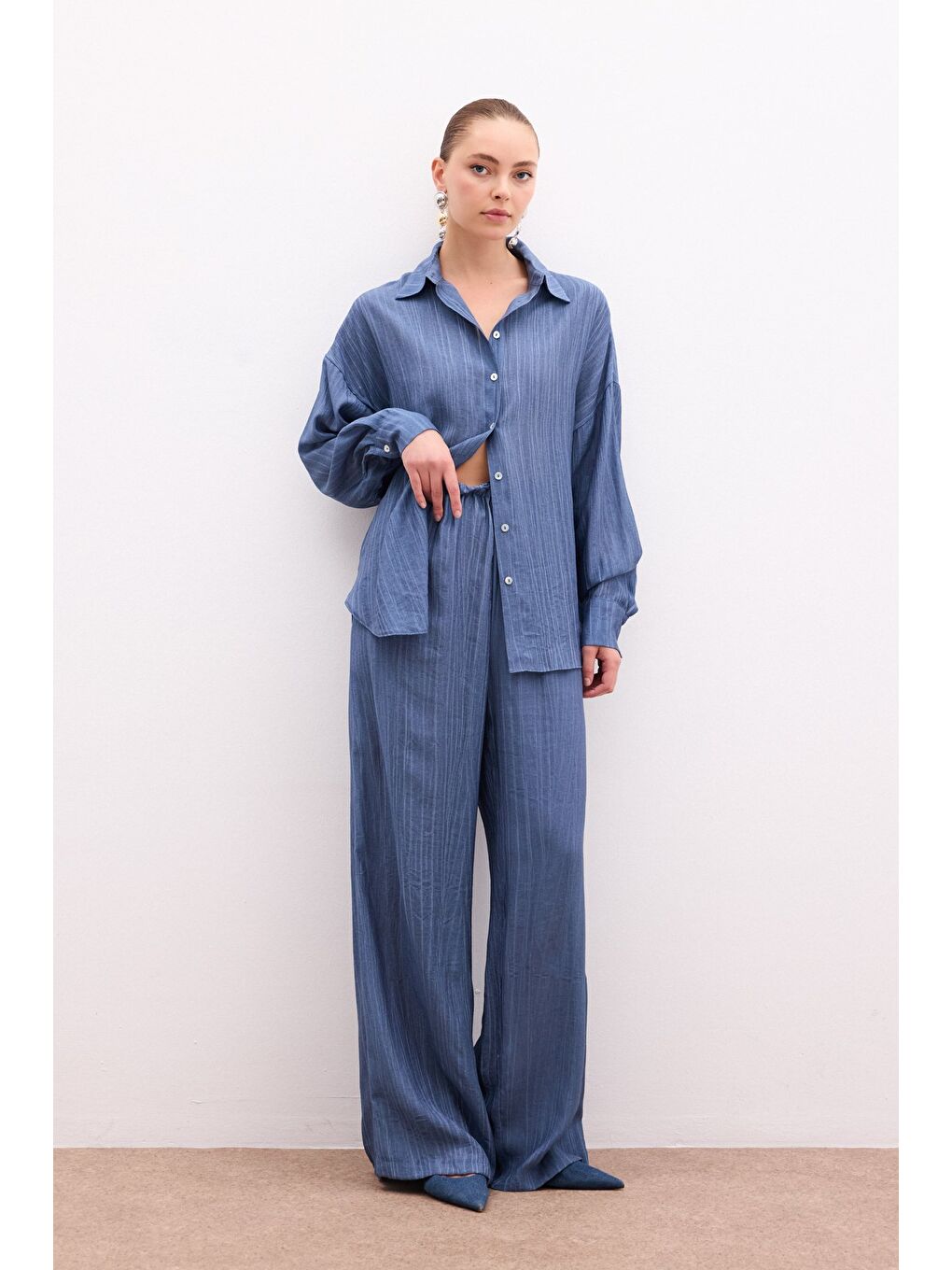 Salaş Gömlek - İndigo-2