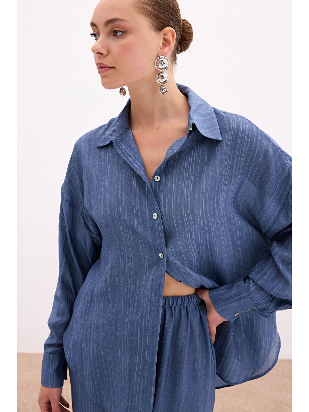 Salaş Gömlek - İndigo-3