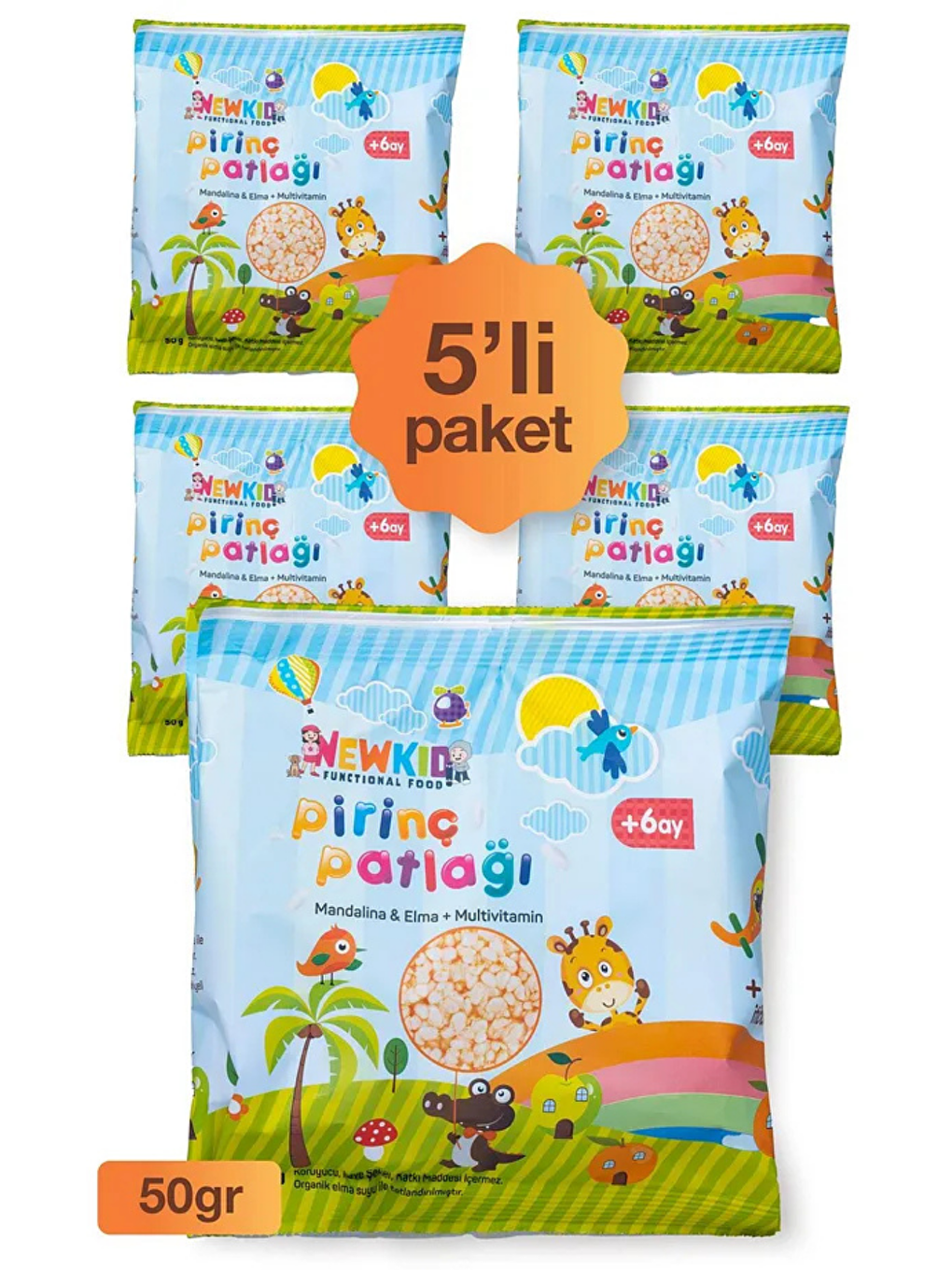 Organik Elma Sulu Vitamin Ve Mineral Kaynağı Bebek,Çocuk Atıştırmalığı - Mandalina-5' Fırsat Pakedi