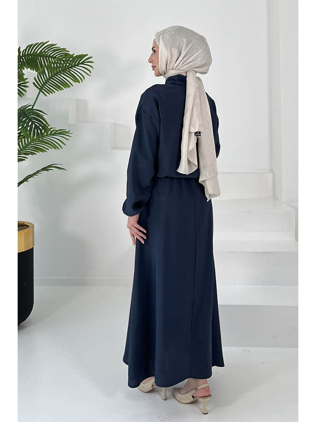 Lastikli Etekli Takım Lacivert - 27011-6