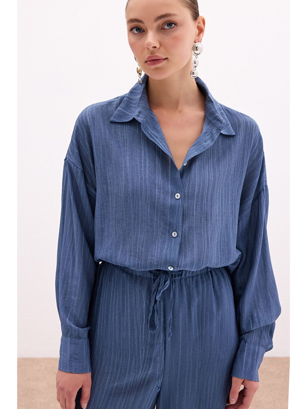 Salaş Gömlek - İndigo-6