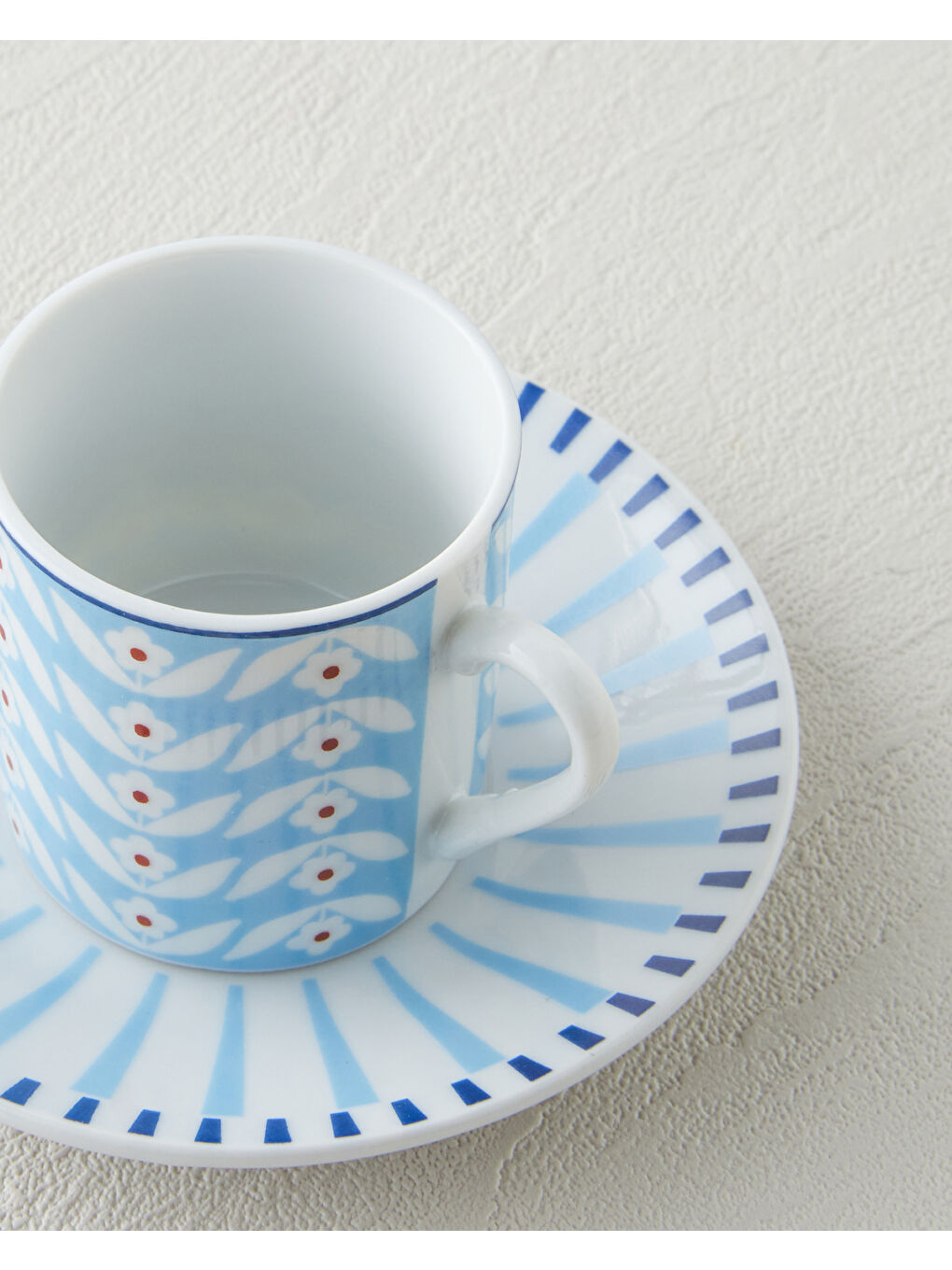 Cleo Porselen 4 Parça 2 Kişilik Kahve Fincan Takımı 80 ml Mavi-3