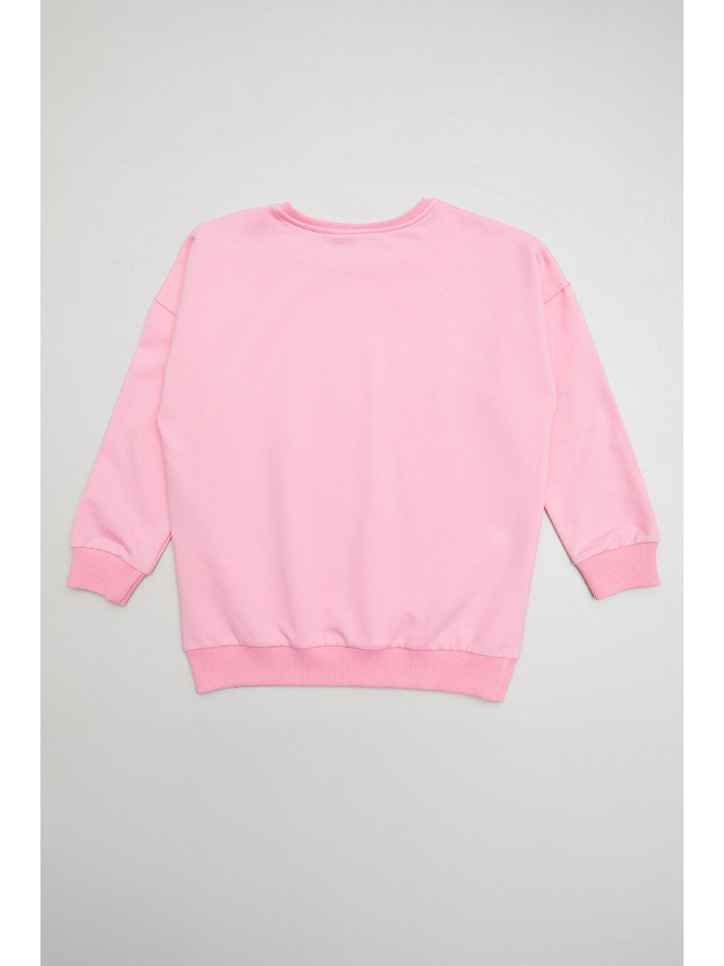 Pembe Çiçek Baskılı Beli Lastikli Kız Çocuk 2 Li Takım-3