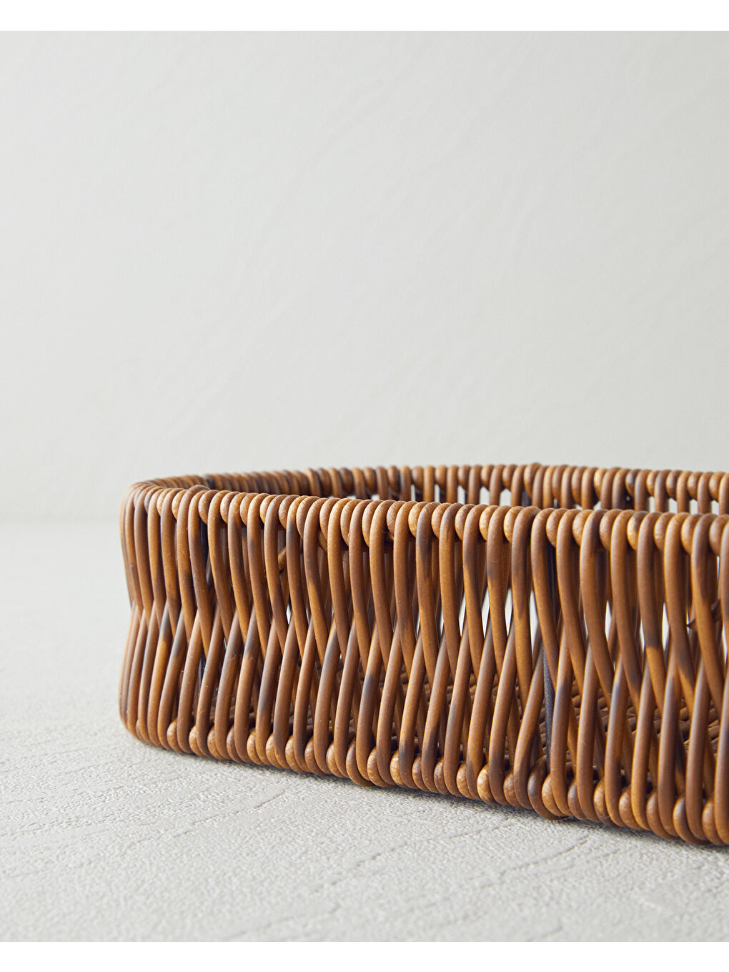 Crustic Plastik Ekmek Sepeti 28x10x5 cm Kahverengi-3