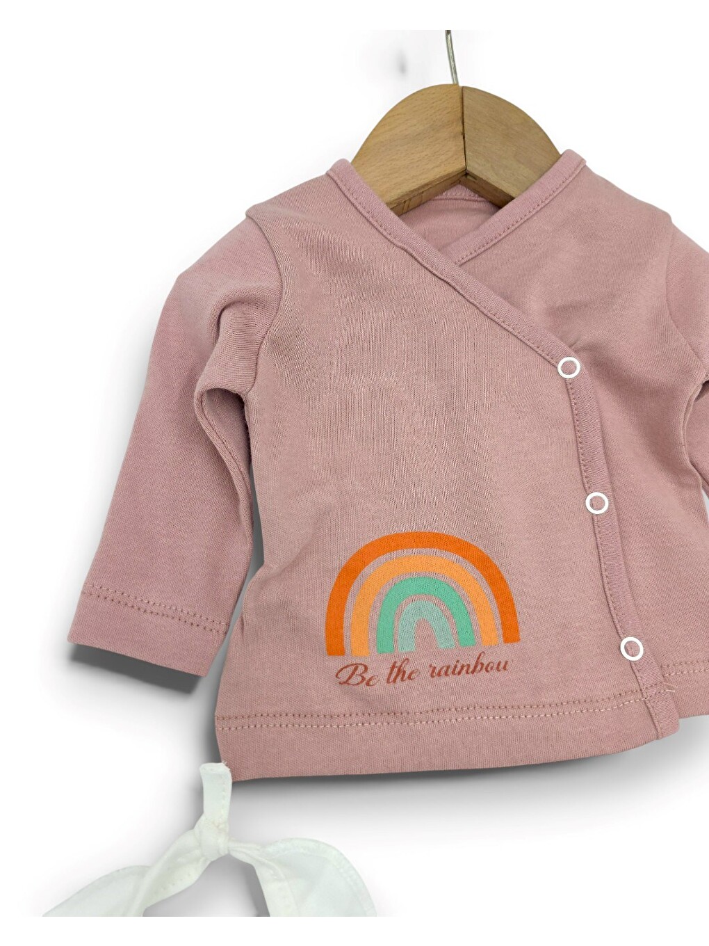Pembe Kız Bebek 5'li Desenli Hastane Çıkışı Zıbın Seti-2