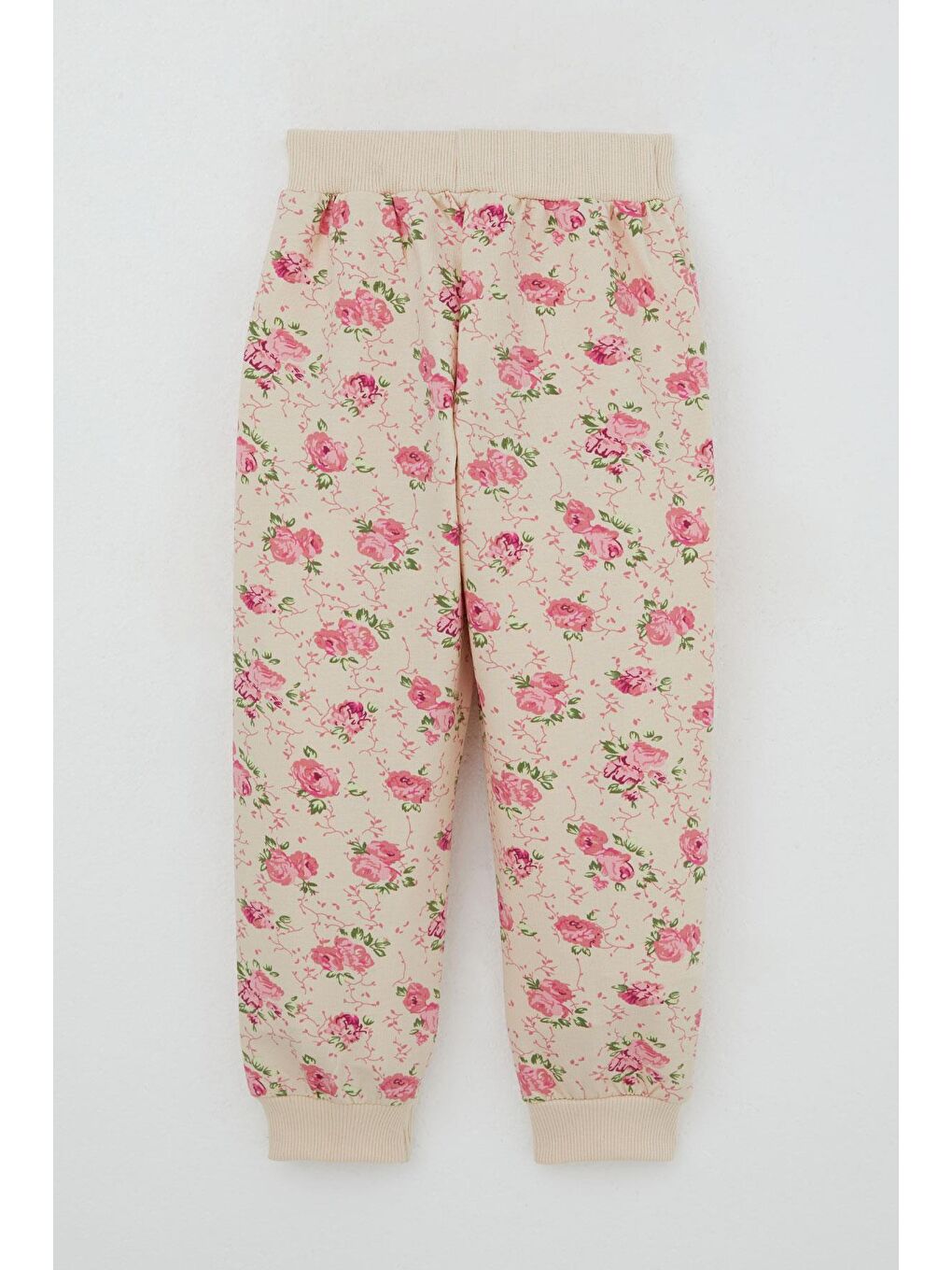 Kız Çocuk Eşofman Takım Çiçek Desenli Bej (1.5-5 Yaş)-4