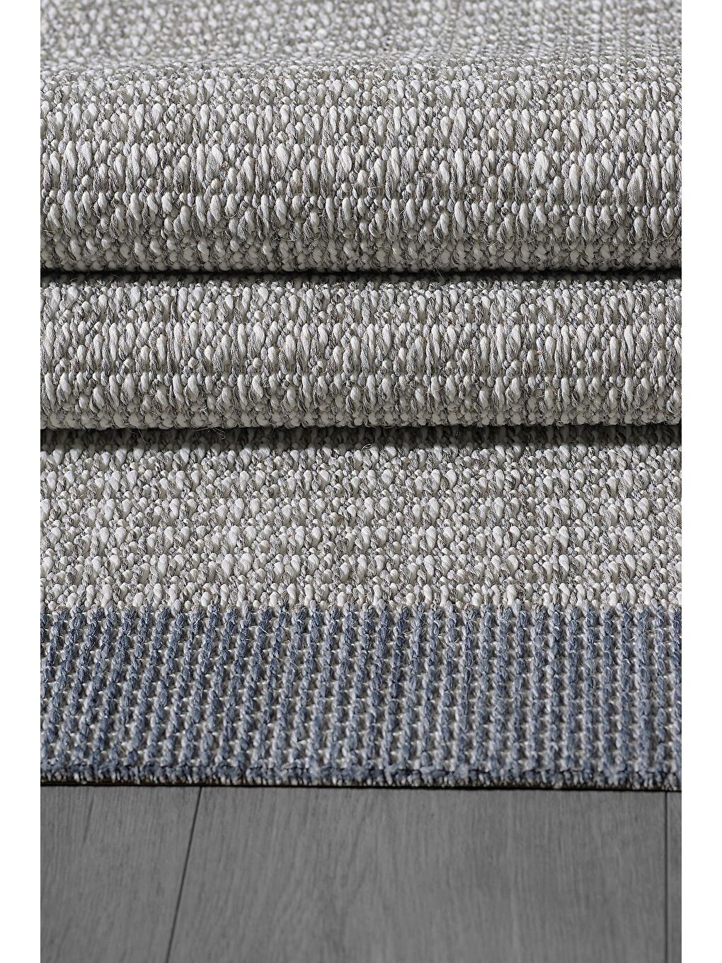 Sisalux 3092 Gri Jüt Tabanlı Modern Dokuma Kilim Sisal Hasır Halı-120x180 cm-2