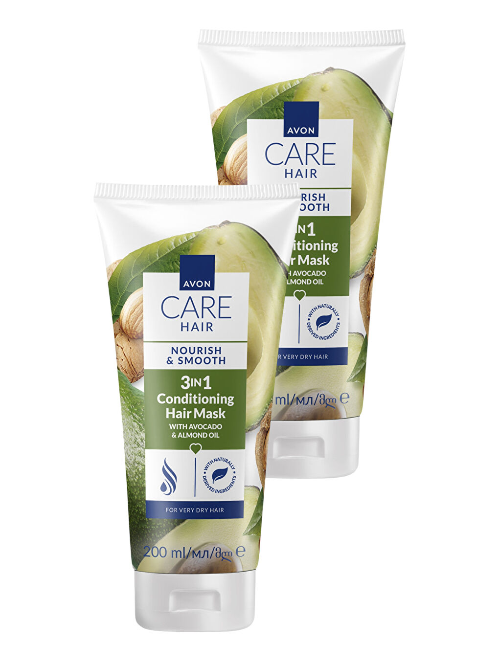 Care Avokado ve Badem Yağı İçeren 3’ü 1 Arada Saç Maskesi 200ml İkili Paket