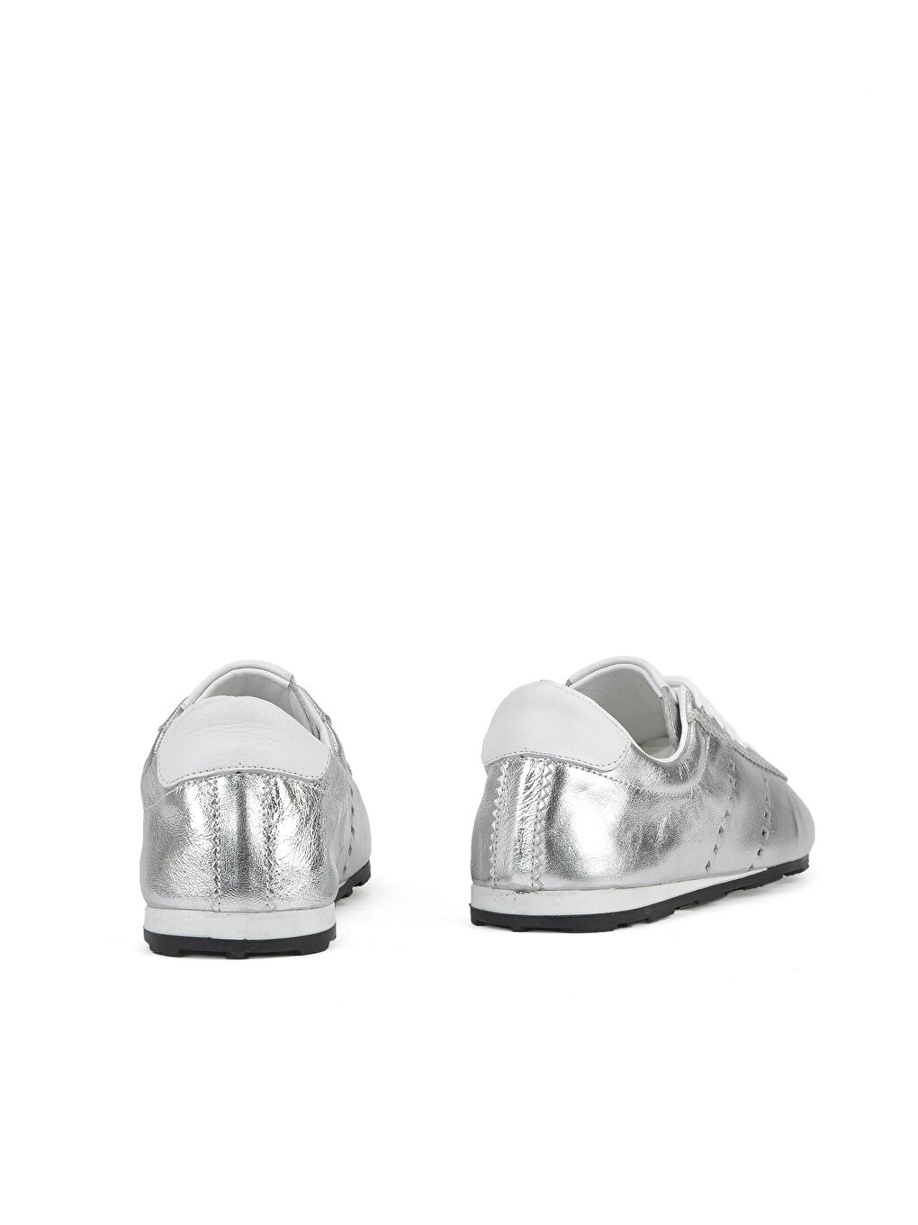 Gri Kadın Hakiki Deri Sneaker 1511035Z6300 Gümüş-2