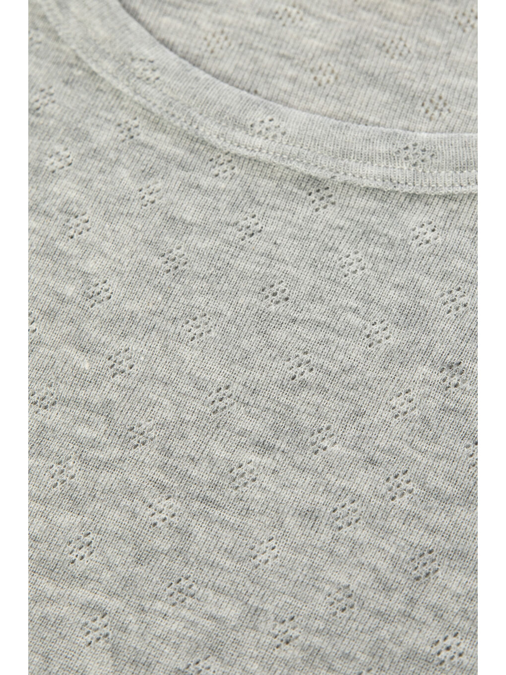 Gri Kadın Pamuklu Kısa Kollu Baby Overloklu Pijama Takımı-3