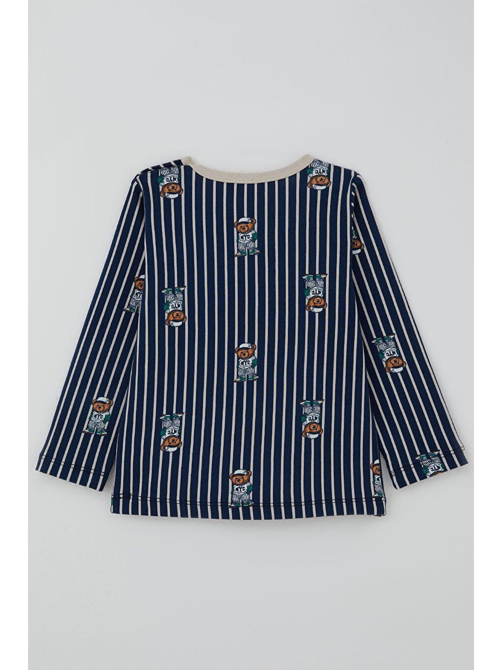 Erkek Bebek Pijama Takımı Sevimli Ayıcık Figürlü Lacivert (9 Ay-3 Yaş)-3