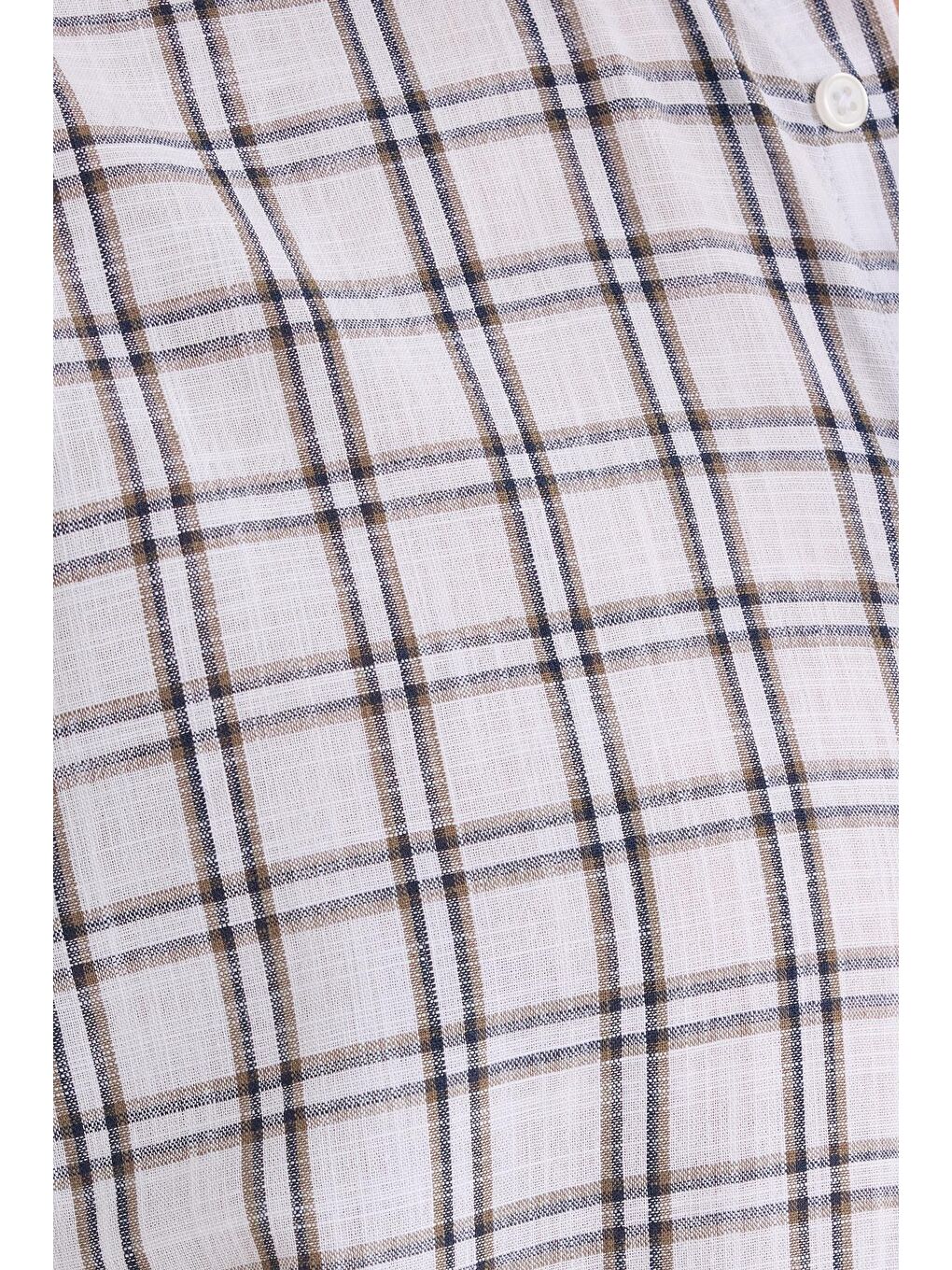 Karışık Erkek Regular Fit Klasik Kesim %100 Pamuk Keten Doku Cepli Kareli Kısa Kollu Düğmeli Yaka Gömlek-5