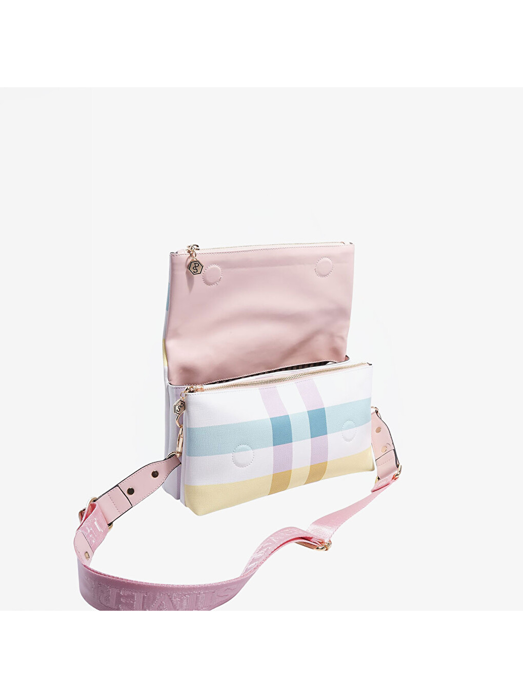 Beyaz Kadın SP1278-M71 SILVER POLO Çapraz Çanta Lila-Pembe-5