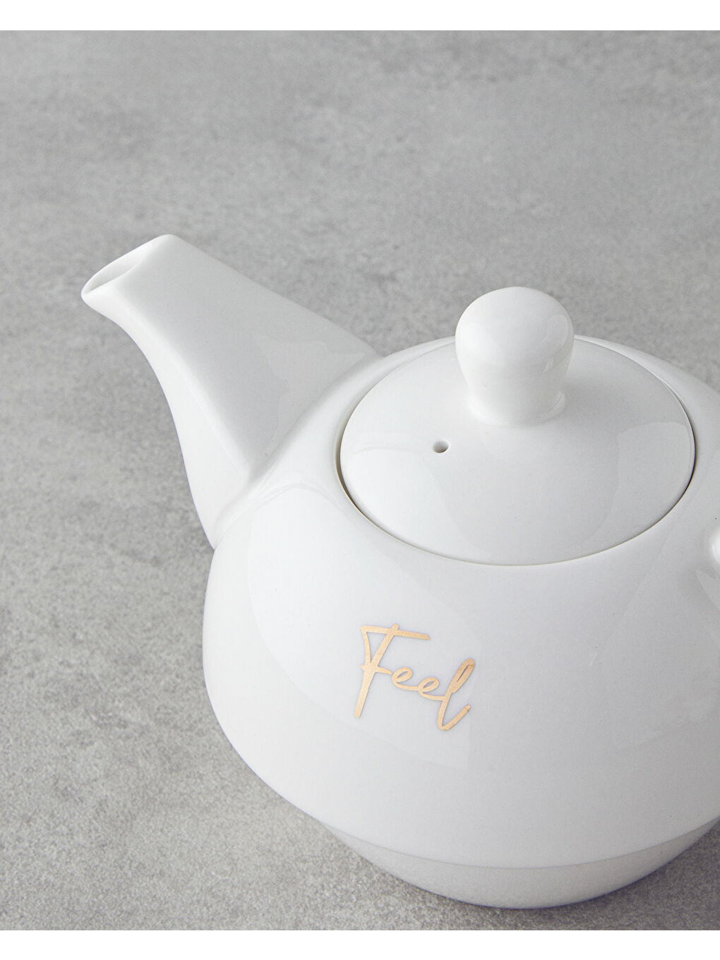 Feel Happy New Bone China Demlik Seti 400 ml Beyaz-2