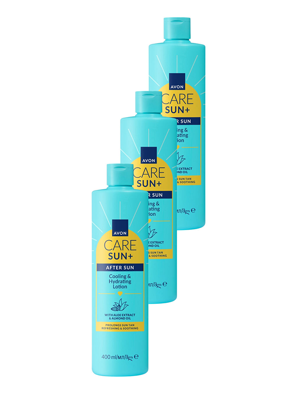 SUN+ AFTER SUN Ferahlatıcı ve Nemlendirici Güneş Sonrası Losyonu 400ml Üçlü Paket
