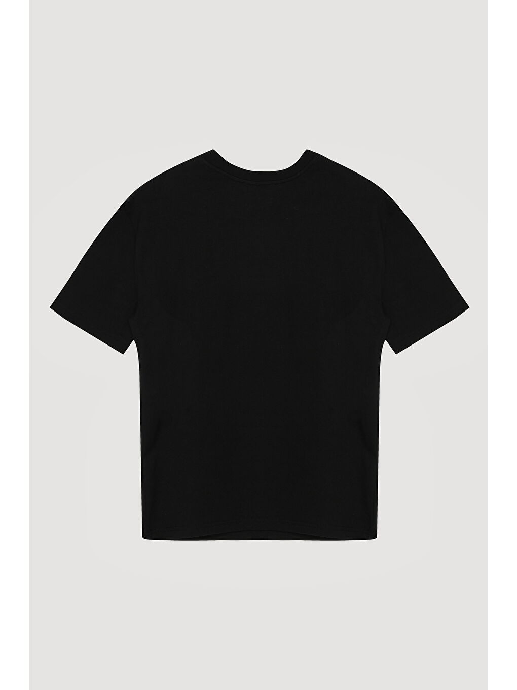 Oversize Basic Tişört Siyah-2