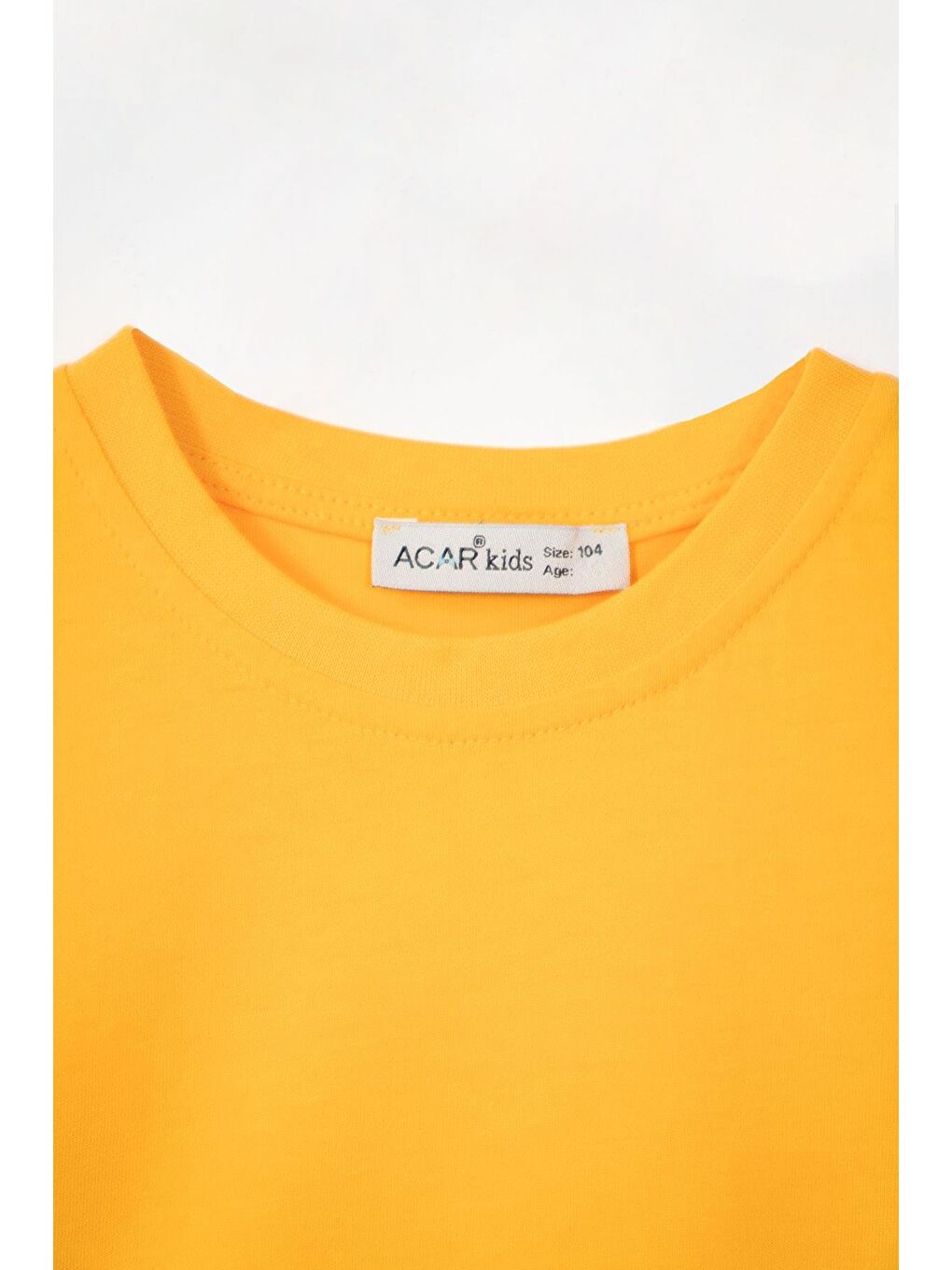 Bisiklet Yaka Koyu Sarı Renk Erkek Çocuk Tshirt-1