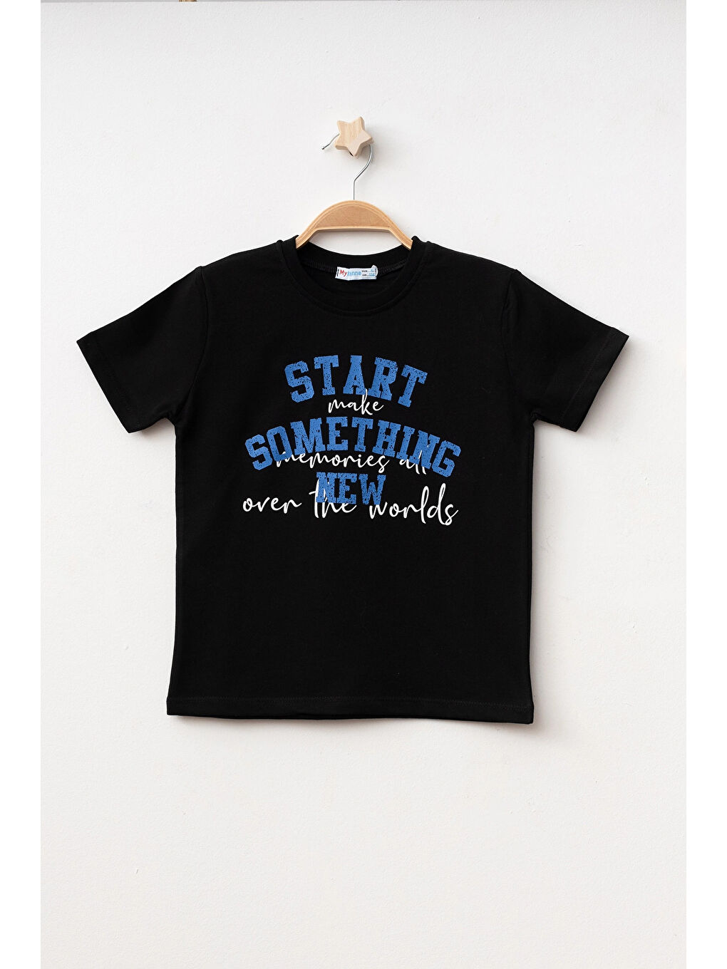 Siyah Start Sometime Baskılı Erkek Tişört 50401