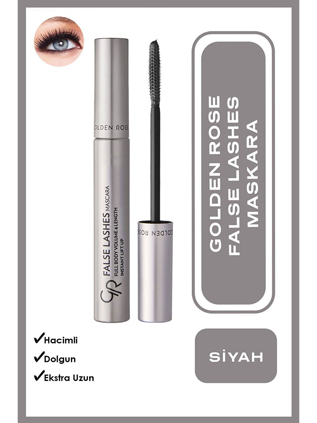 False Lashes Mascara - Black - Hacim Veren Maskara - 8691190122416