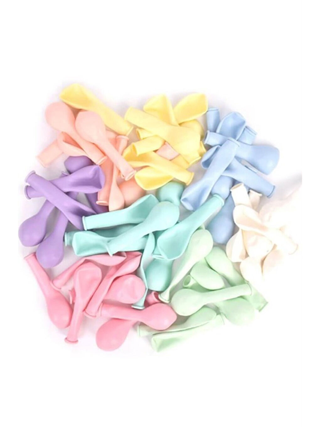 Karışık Çok Renkli Makaron 100'lü Minik Balon Set-2