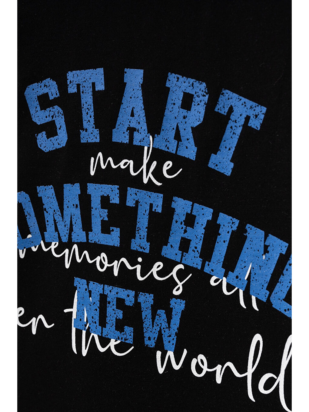 Siyah Start Sometime Baskılı Erkek Tişört 50401-1