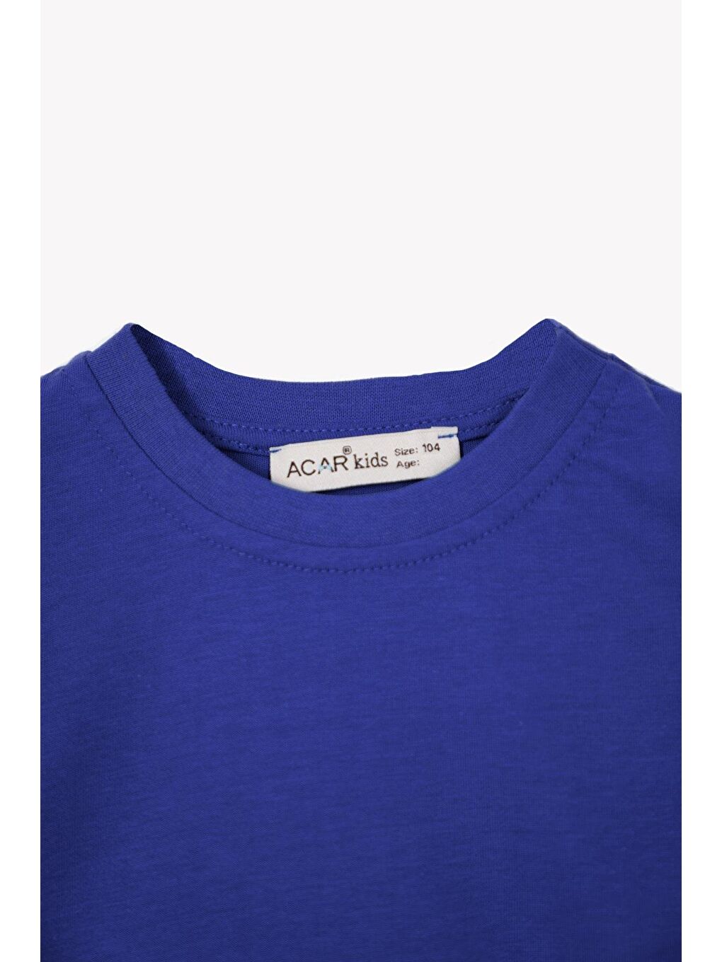 Mavi Bisiklet Yaka Saks Renk Erkek Çocuk Tshirt-1