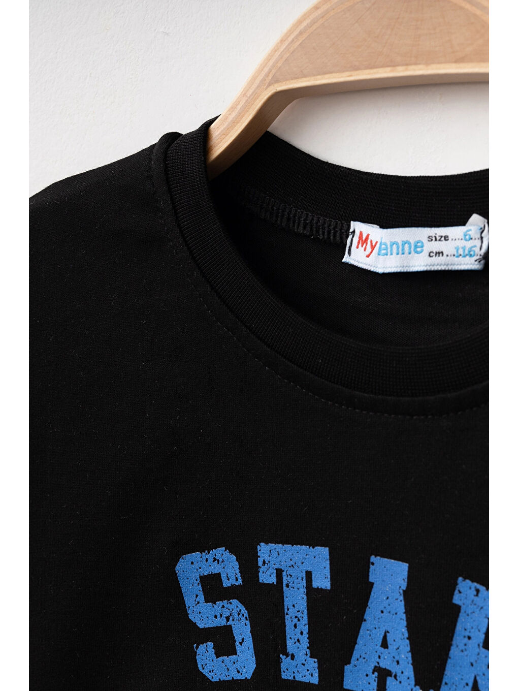 Siyah Start Sometime Baskılı Erkek Tişört 50401-2