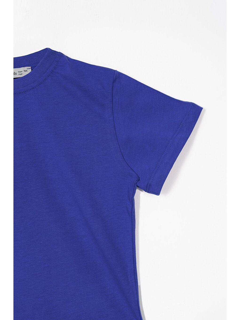 Mavi Bisiklet Yaka Saks Renk Erkek Çocuk Tshirt-2