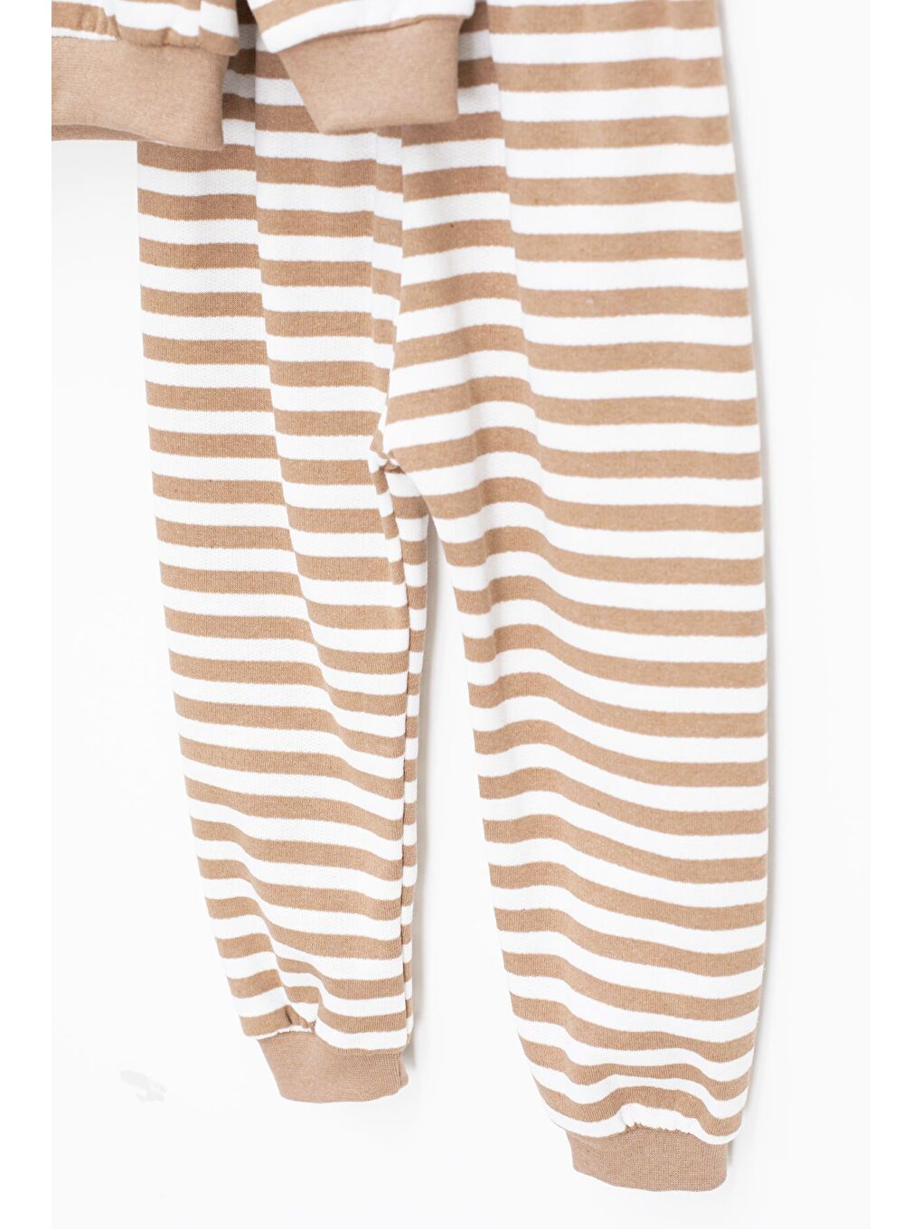 Kahverengi Erkek Çocuk Şardonlu Ayıcık Nakışlı 2'li Takım 22702-2