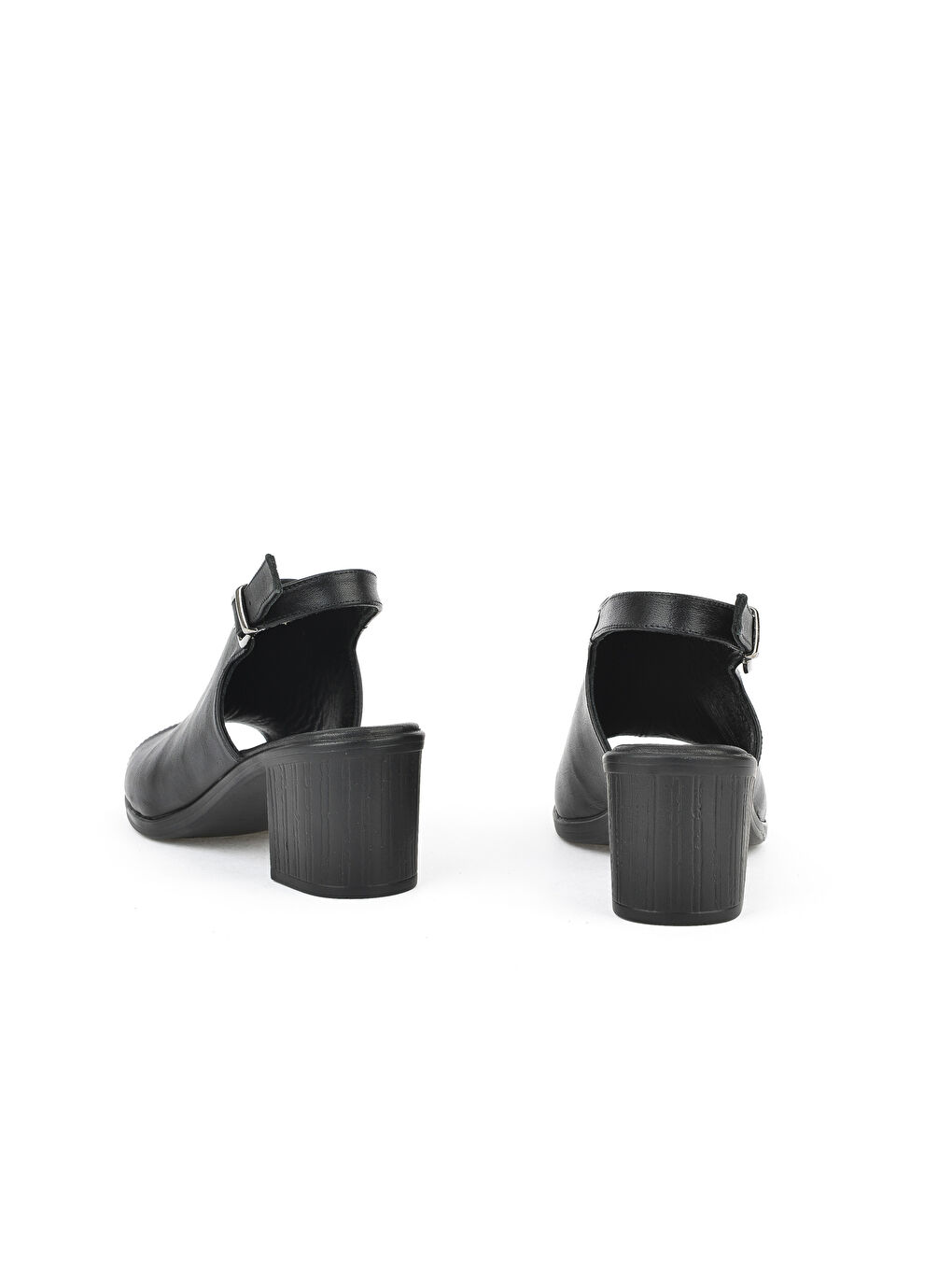 Kadın Hakiki Deri Topuklu Sandalet 1511020Z2212 Siyah-2