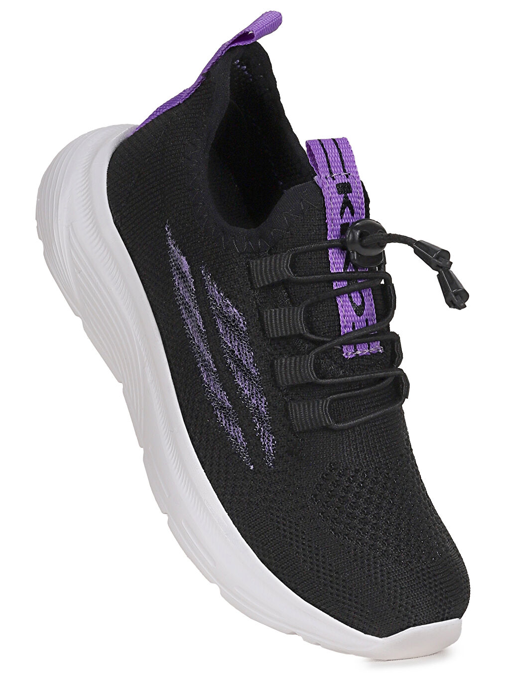 Siyah Dunca Fileli Faylon Taban Kız Çocuk Spor Ayakkabı