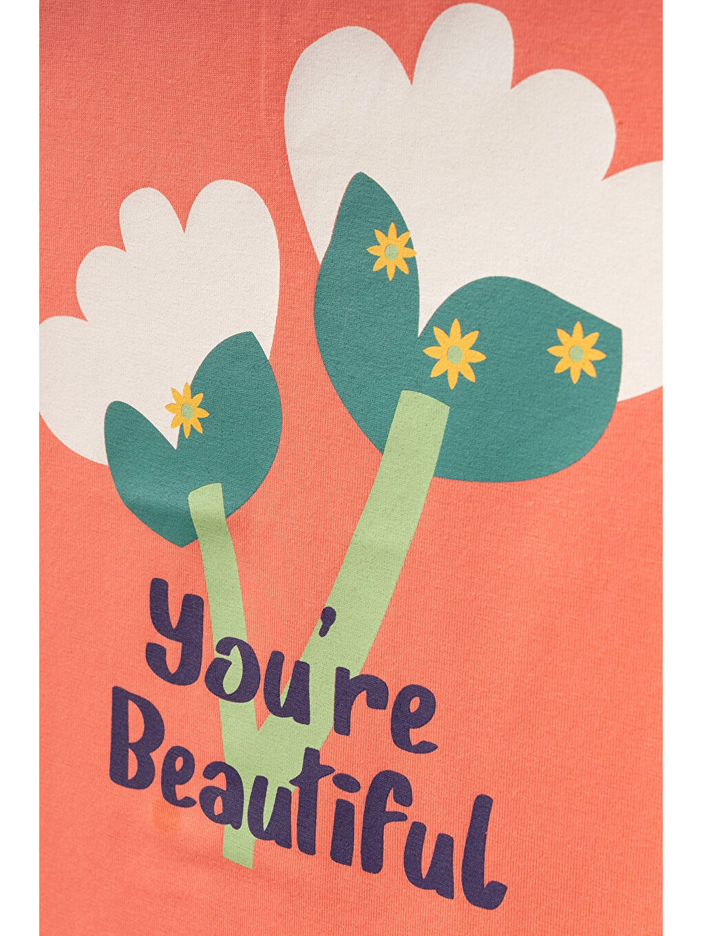 Myhanne Kirmizi You're Beautiful Baskılı Kız Tişört 50451 - 1