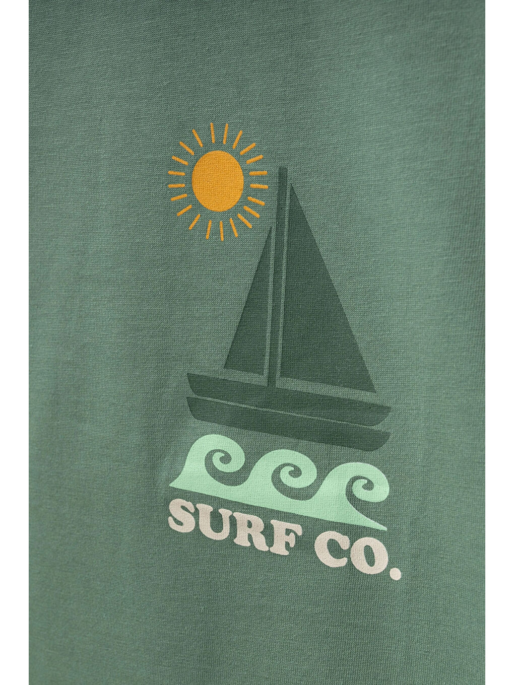 Haki Surf Baskılı Erkek Tişört 50721-1