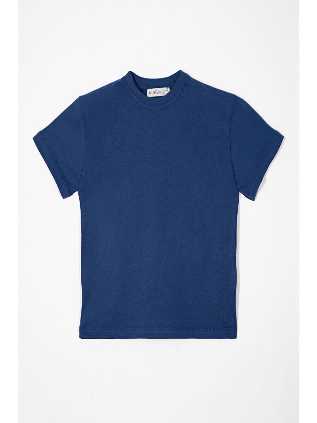 Bisiklet Yaka Lacivert Renk Erkek Çocuk Tshirt