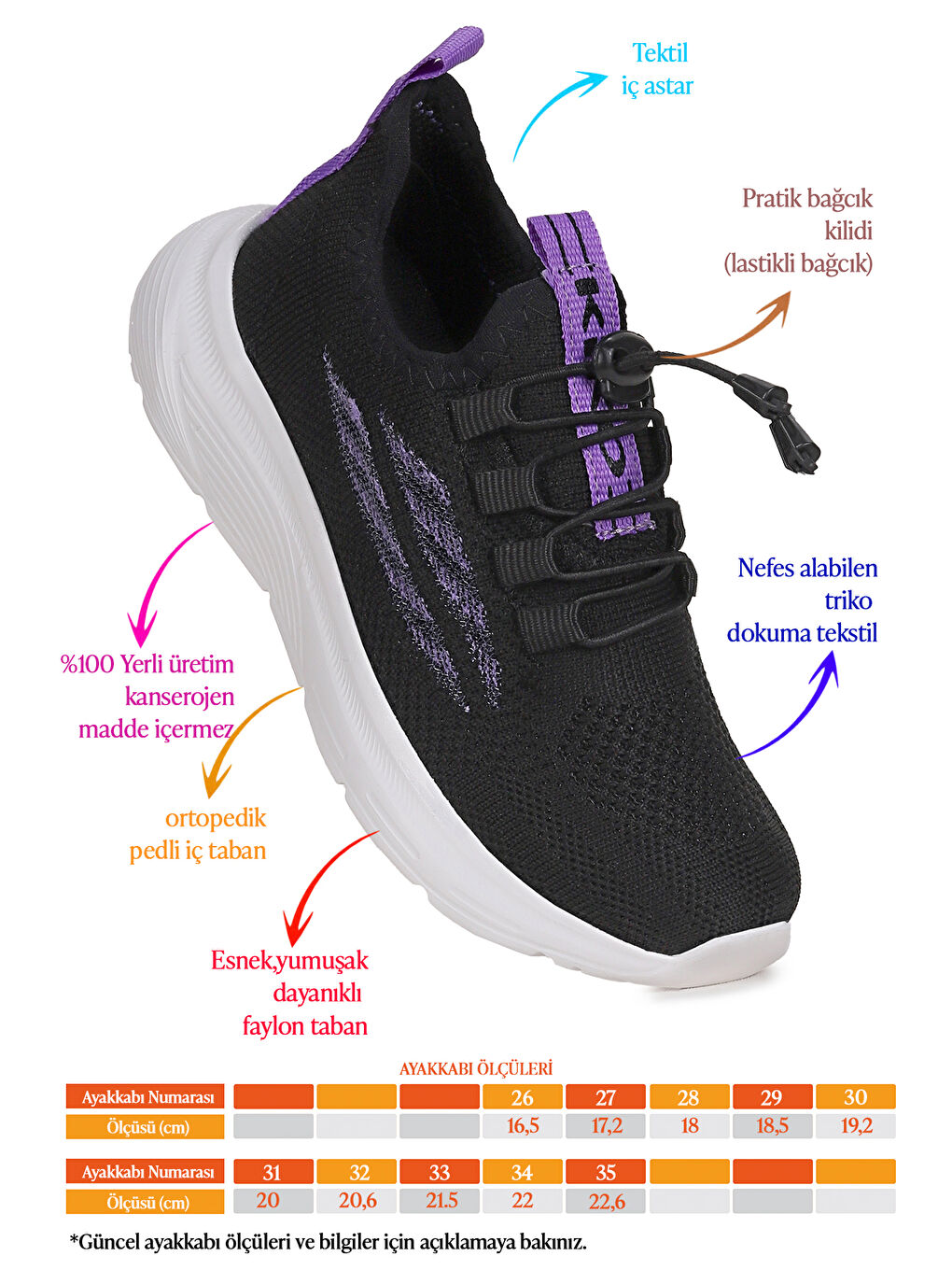 Siyah Dunca Fileli Faylon Taban Kız Çocuk Spor Ayakkabı-1