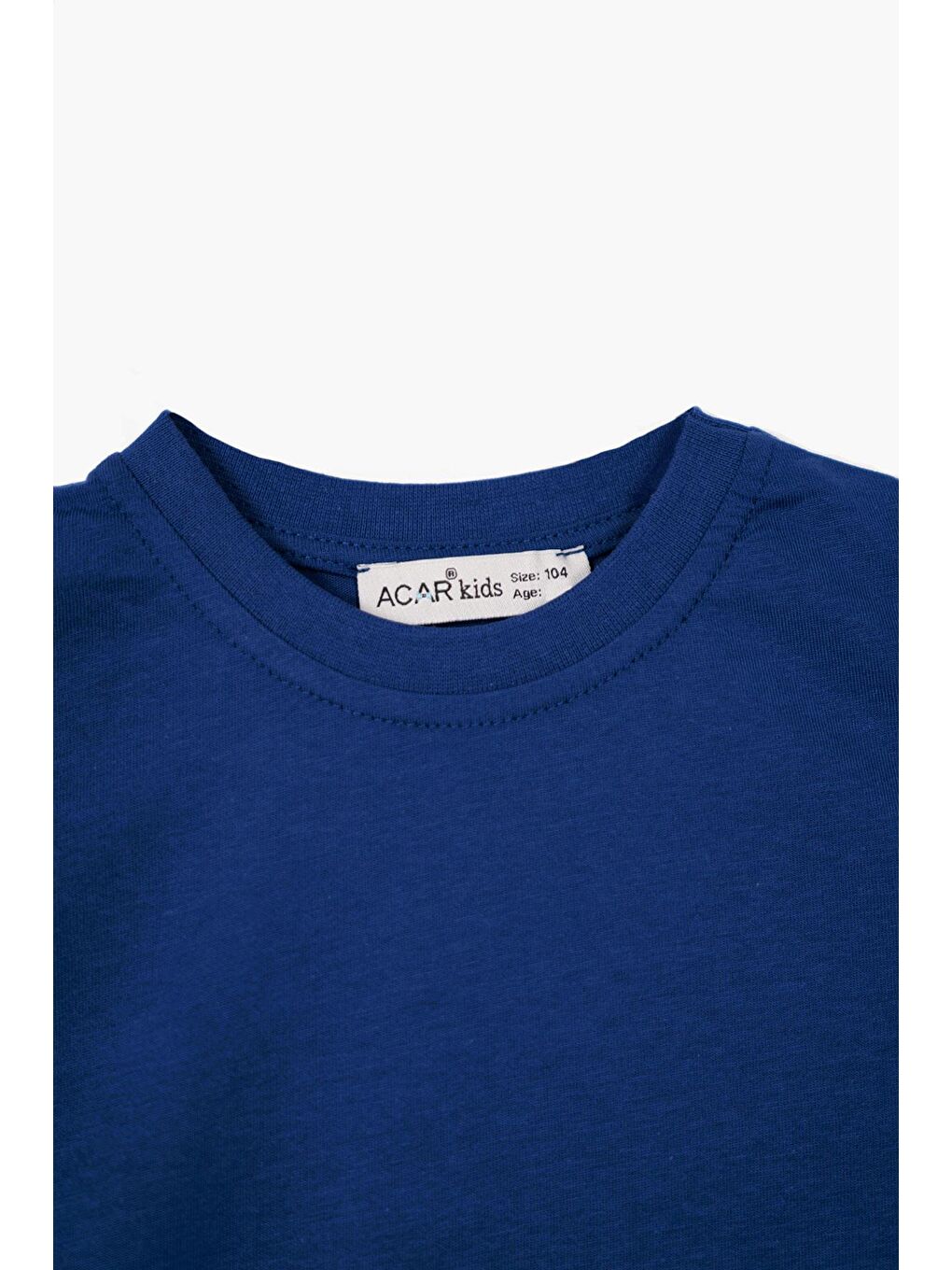 Bisiklet Yaka Lacivert Renk Erkek Çocuk Tshirt-1