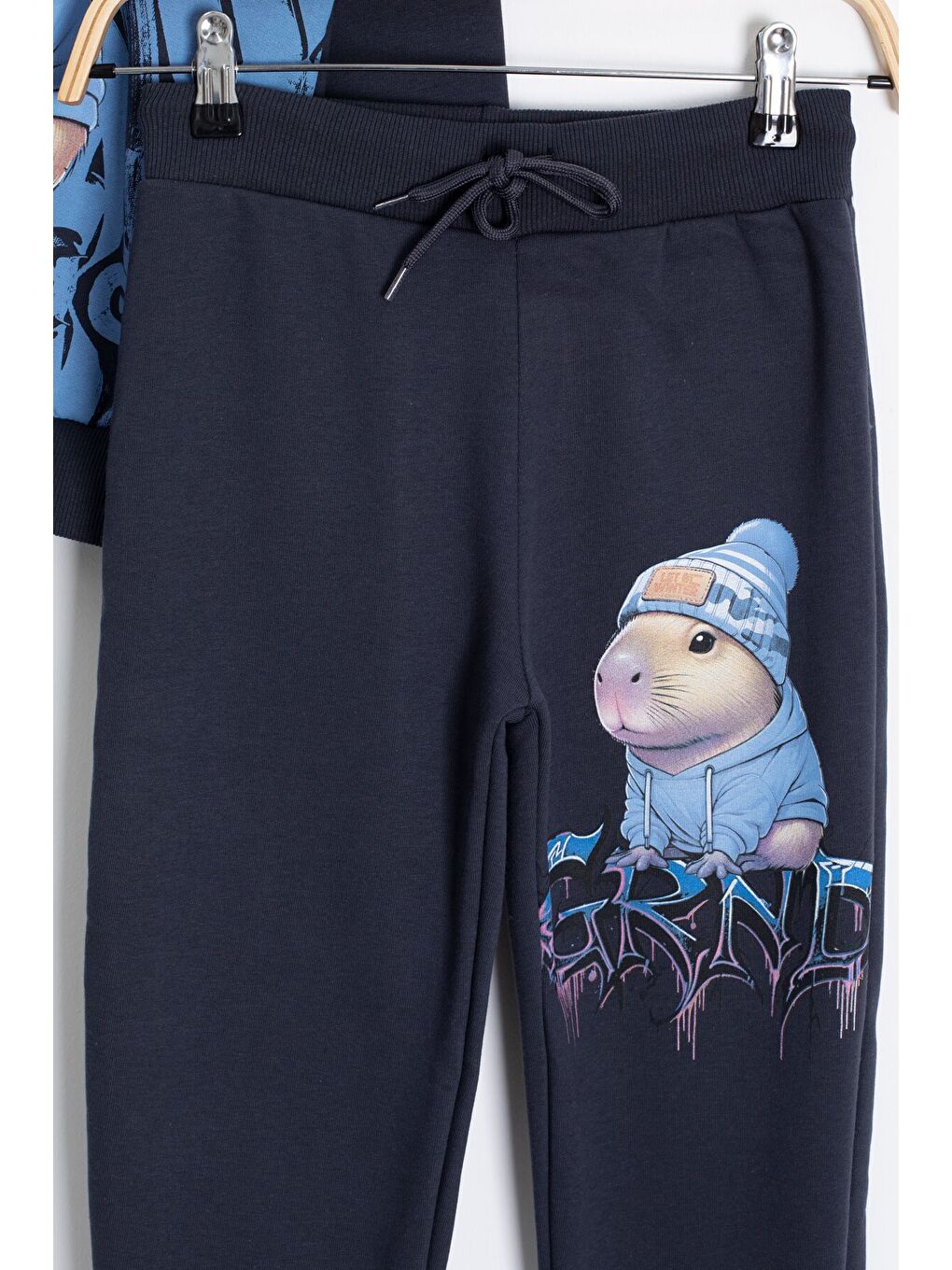 Antrasit Cool Fare Baskılı Şardonlu Erkek Çocuk Eşofman Takımı 23292-4