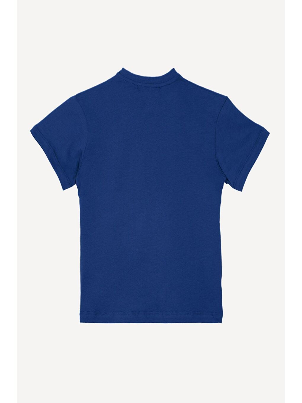 Bisiklet Yaka Lacivert Renk Erkek Çocuk Tshirt-4