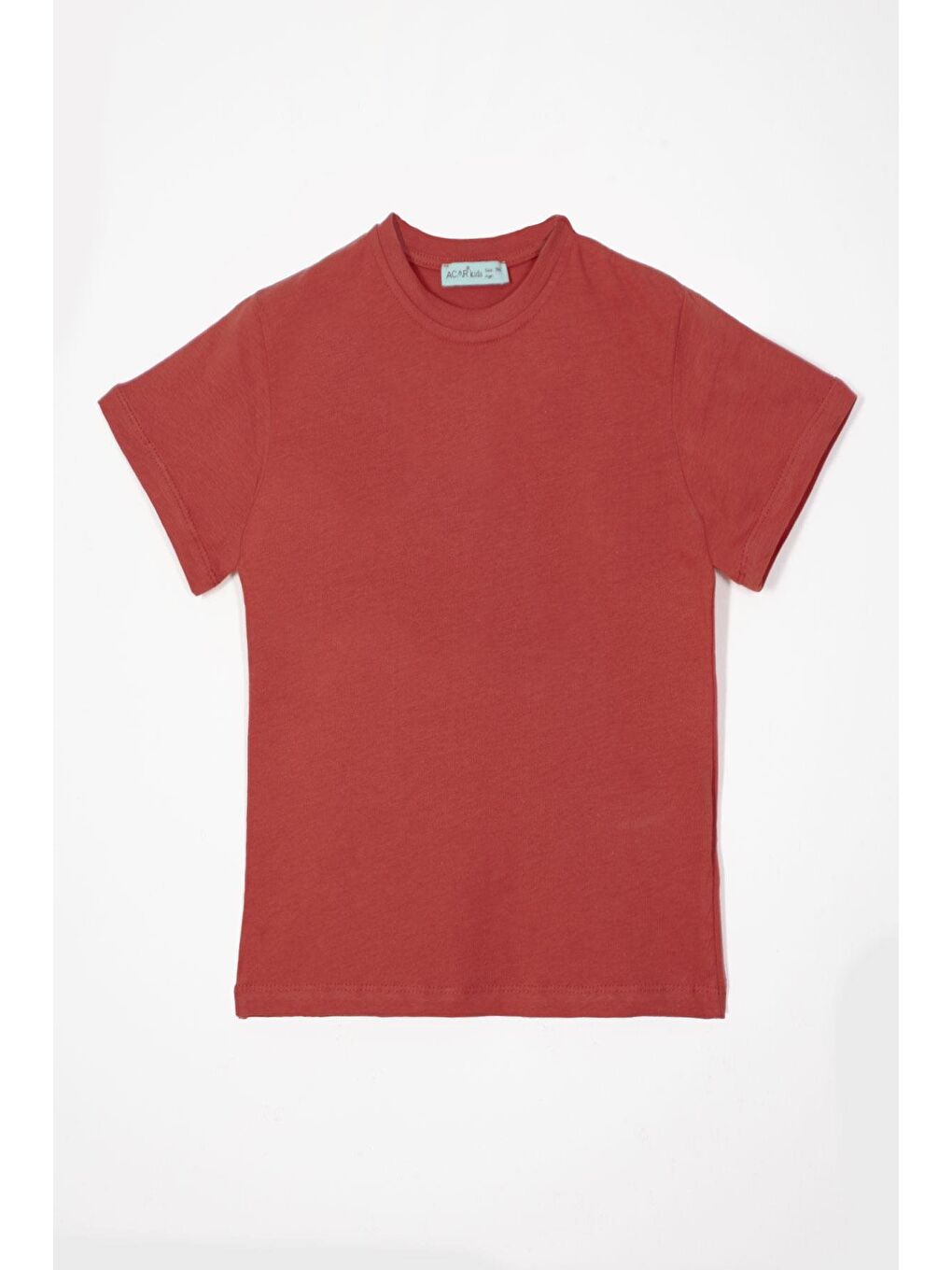 Kahverengi Bisiklet Yaka Kiremit Renk Erkek Çocuk Tshirt