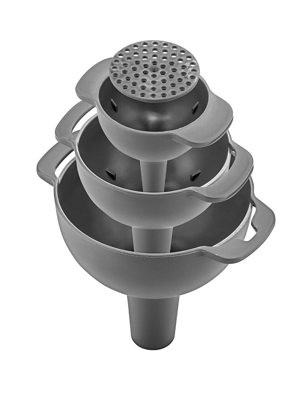 Gri Süzgeçli Huni Seti 3 Farklı Boy Huni-2