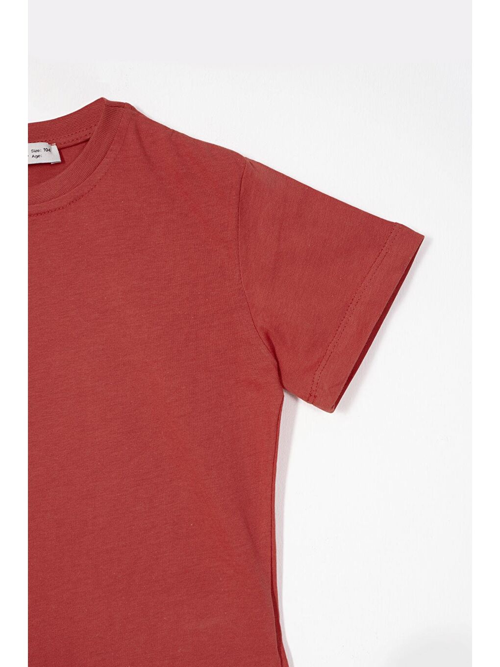 Kahverengi Bisiklet Yaka Kiremit Renk Erkek Çocuk Tshirt-2