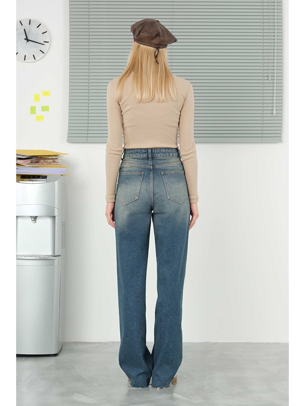 Wide Leg Jean Retro Mavi-2