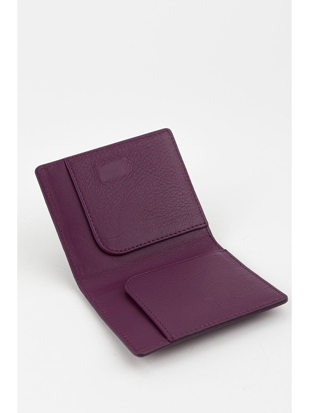 Mürdüm Kutulu Hakiki Deri Slim El Portföyü Kartlık Cüzdan-2
