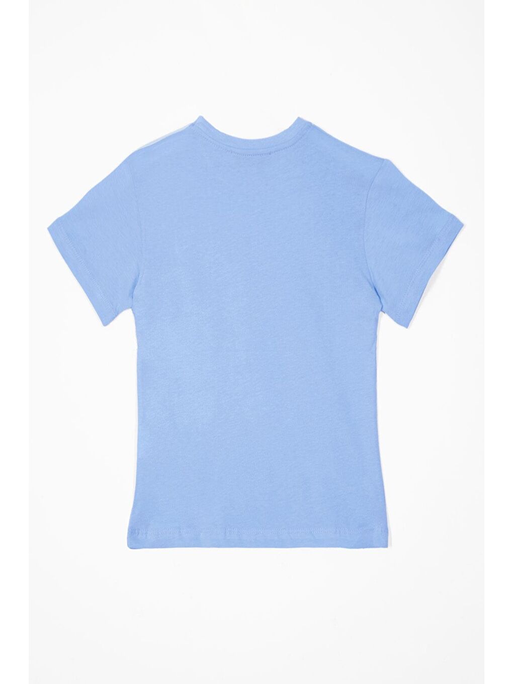 Bisiklet Yaka Açık Mavi Renk Erkek Çocuk Tshirt-1