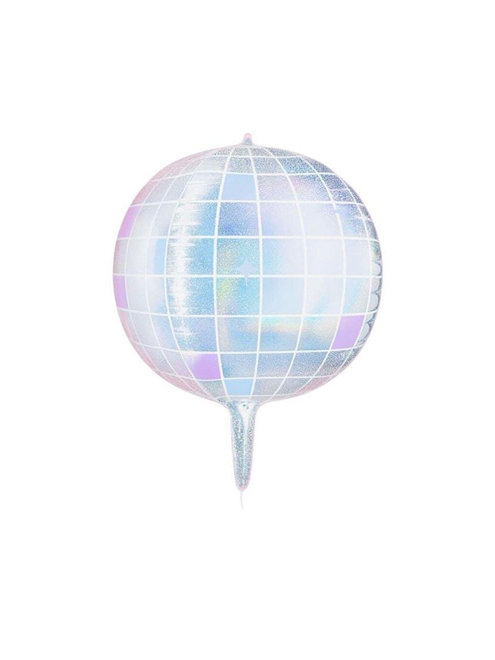 Beyaz Hologram Efektli Disko Topu Folyo Balon – Bekarlığa Veda & Doğum Günü 55 cm-2